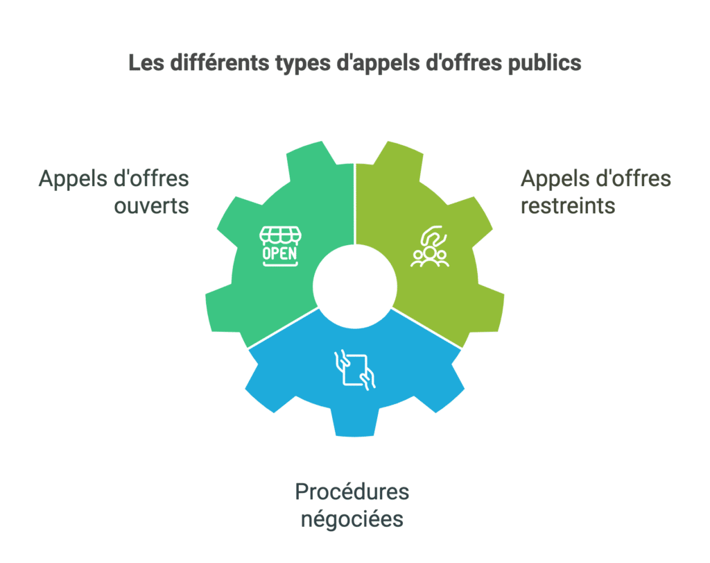 Les différents types d'appels d'offres publics